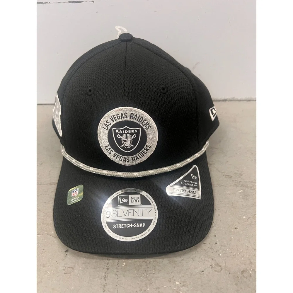 New Era Las Vegas Raiders 2024 Sideline 9SEVENTY Hat Mens Black Snapback Cap NWT